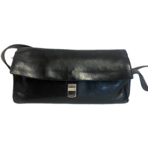 Furla Vintage Gloss Purse Black Leather Shoulder Bag 👛
